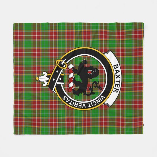 Clan Baxter Modern Tartan Pset Fleece Deken (Voorkant (Horizontaal))