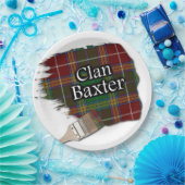 Clan Baxter Scottish Tartan Paint Brush Papieren Bordje (Feest)