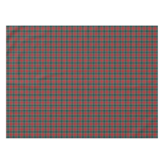 Clan Baxter Tartan Bos Groen en Rood Plaid Tafelkleed (Voorkant (Horizontaal))