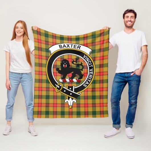 Clan Baxter Tartan Fleece Deken (In situ)