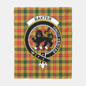 Clan Baxter Tartan Fleece Deken (Voorkant)