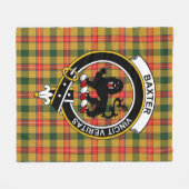 Clan Baxter Tartan Fleece Deken (Voorkant (Horizontaal))