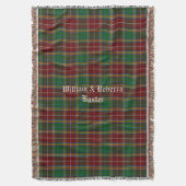 Clan Baxter Tartan Geplaveid Aangepaste Drijvende  Deken (Voorkant Verticaal)