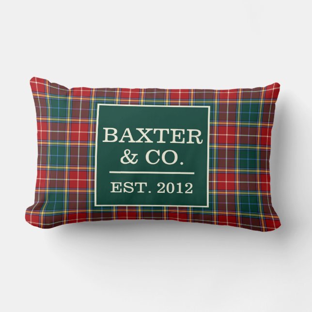 Clan Baxter Tartan Scottish Pset op persoonlijke t Kussen (Voorkant)