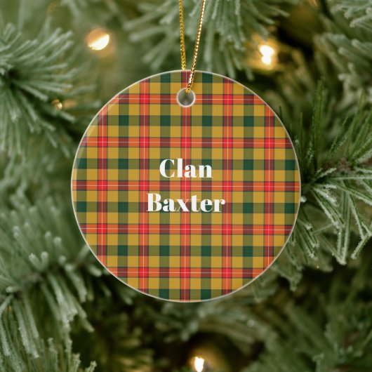 Clan Baxter Tartan wordt Keramisch Ornament (Boom)