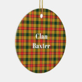 Clan Baxter Tartan wordt Keramisch Ornament (Rechts)