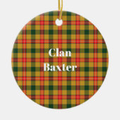 Clan Baxter Tartan wordt Keramisch Ornament (Voorkant)