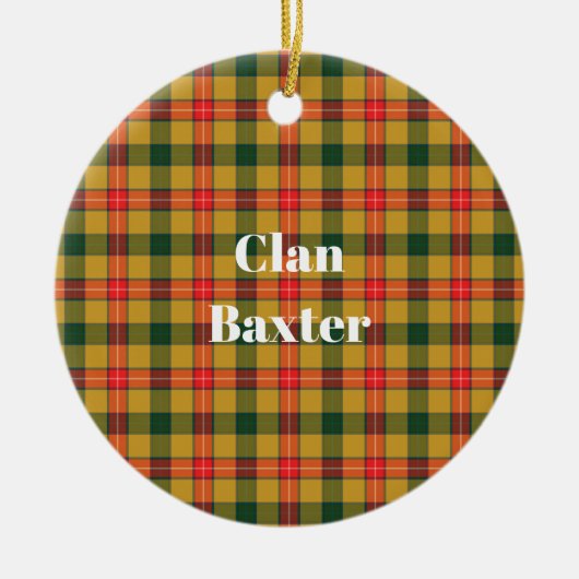 Clan Baxter Tartan wordt Keramisch Ornament (Voorkant)