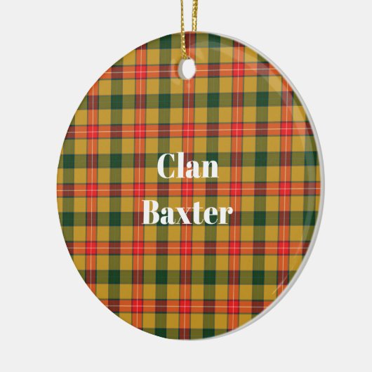 Clan Baxter Tartan wordt Keramisch Ornament (Links)