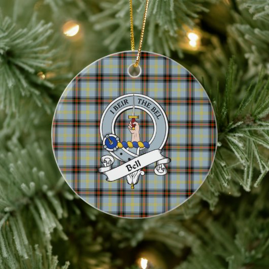 Clan Bell Badge Tartan Pset Keramisch Ornament (Boom)