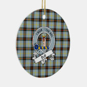 Clan Bell Badge Tartan Pset Keramisch Ornament (Rechts)