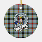 Clan Bell Badge Tartan Pset Keramisch Ornament (Voorkant)