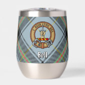 Clan Bell Crest boven Tartan (Voorkant)