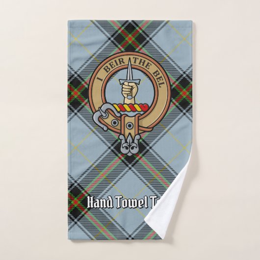 Clan Bell Crest boven Tartan Bad Handdoek (Handdoek)