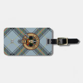 Clan Bell Crest boven Tartan Bagagelabel (Voorkant horizontaal)