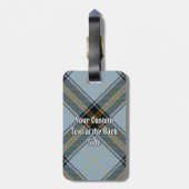 Clan Bell Crest boven Tartan Bagagelabel (Achterkant verticaal)