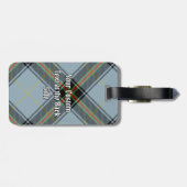 Clan Bell Crest boven Tartan Bagagelabel (Achterkant horizontaal)