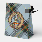 Clan Bell Crest boven Tartan Bedankdoosjes (Achterkant)