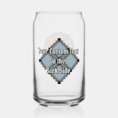 Clan Bell Crest boven Tartan Blikvorm Glas (Achterkant)