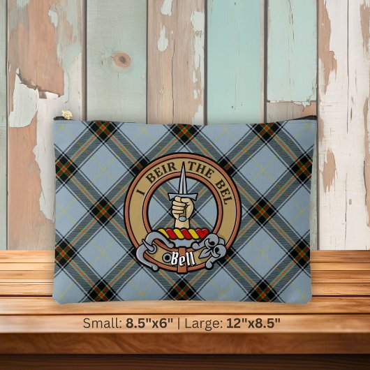 Clan Bell Crest boven Tartan Etui