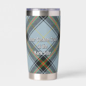 Clan Bell Crest boven Tartan Geïsoleerde Drinkbeker (Achterkant)