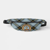 Clan Bell Crest boven Tartan Heuptasje (Voorkant)