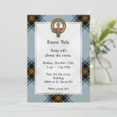 Clan Bell Crest boven Tartan Kaart (Staand voorkant)