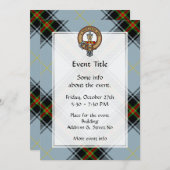 Clan Bell Crest boven Tartan Kaart (Voorkant / Achterkant)