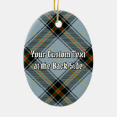 Clan Bell Crest boven Tartan Keramisch Ornament (Achterkant)