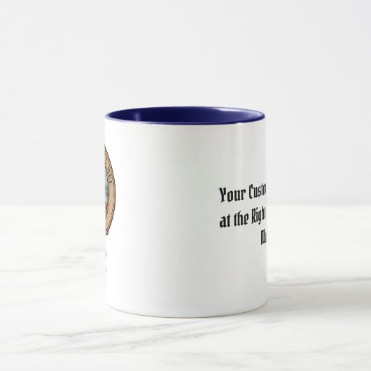 Clan Bell Crest boven Tartan Mok (Midden)