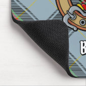 Clan Bell Crest boven Tartan Muismat (Hoek)
