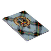 Clan Bell Crest boven Tartan Notitieboek (Rechterzijde)