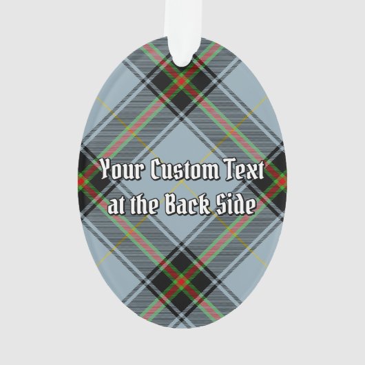 Clan Bell Crest boven Tartan Ornament (achterkant)