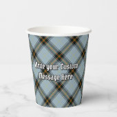 Clan Bell Crest boven Tartan Papieren Bekers (Achterkant)