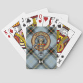 Clan Bell Crest boven Tartan Pokerkaarten (Achterkant)