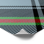 Clan Bell Crest boven Tartan Poster (Hoek)