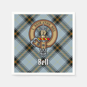 Clan Bell Crest boven Tartan Servet