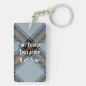 Clan Bell Crest boven Tartan Sleutelhanger (achterkant)