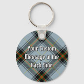Clan Bell Crest boven Tartan Sleutelhanger (Achterkant)
