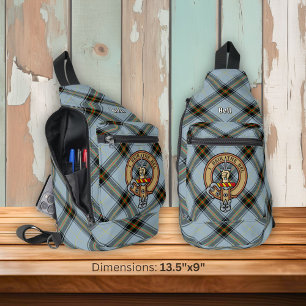 Clan Bell Crest boven Tartan Sling Bag