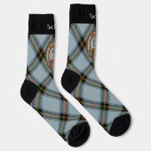 Clan Bell Crest boven Tartan Sokken (Rechts)
