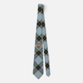 Clan Bell Crest boven Tartan Stropdas (Voorkant)