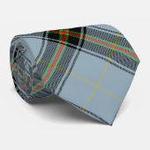 Clan Bell Crest boven Tartan Stropdas (Opgerold)