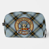Clan Bell Crest boven Tartan Toilettasje (Voorkant)