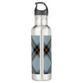 Clan Bell Crest boven Tartan Waterfles (Achterkant)
