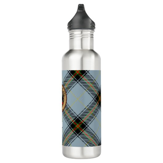 Clan Bell Crest boven Tartan Waterfles (Rechts)