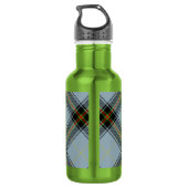 Clan Bell Crest over tartan Waterfles (Achterkant)