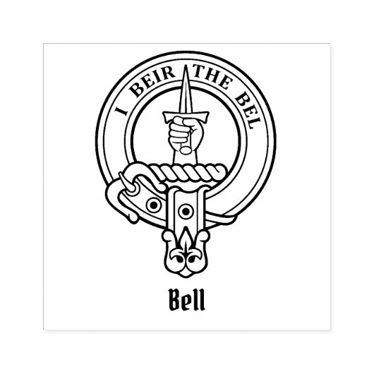 Clan Bell Crest Rubber Stamp Rubberstempel (Afrduk)