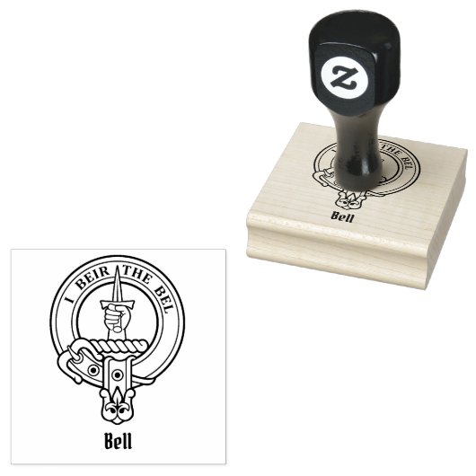 Clan Bell Crest Rubber Stamp Rubberstempel (Gestempeld)