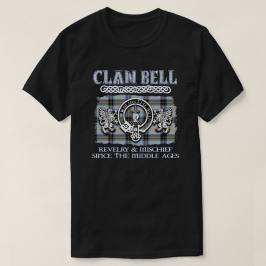 Clan Bell crest Schotse clans Schotse achternaam T-shirt (Design voorkant)